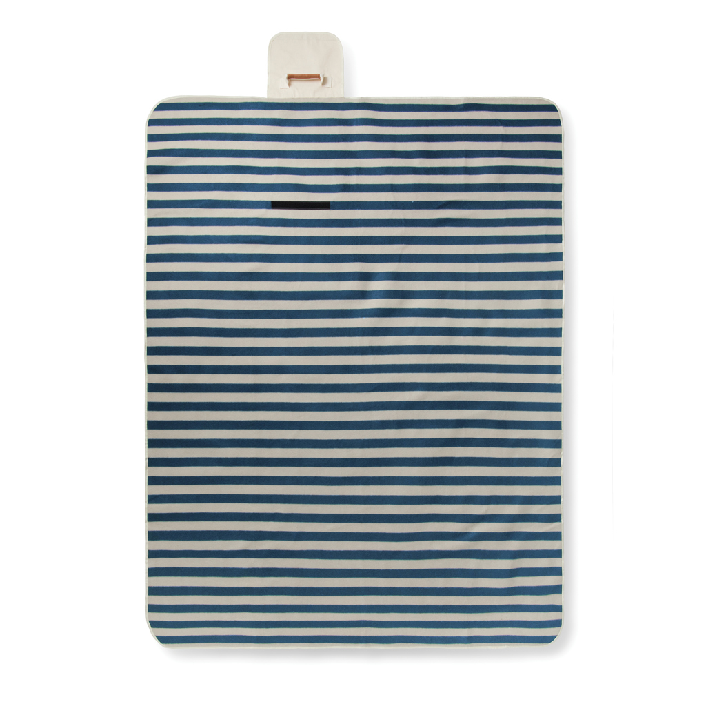 VINGA Alba große GRS rPET Picknickdecke, navy blau
