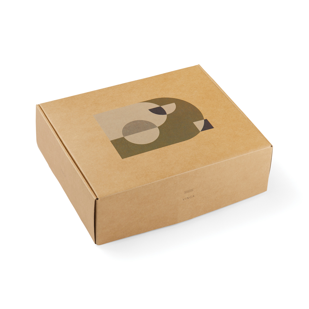 VINGA Branson Decke aus GRS recyceltem PET, beige