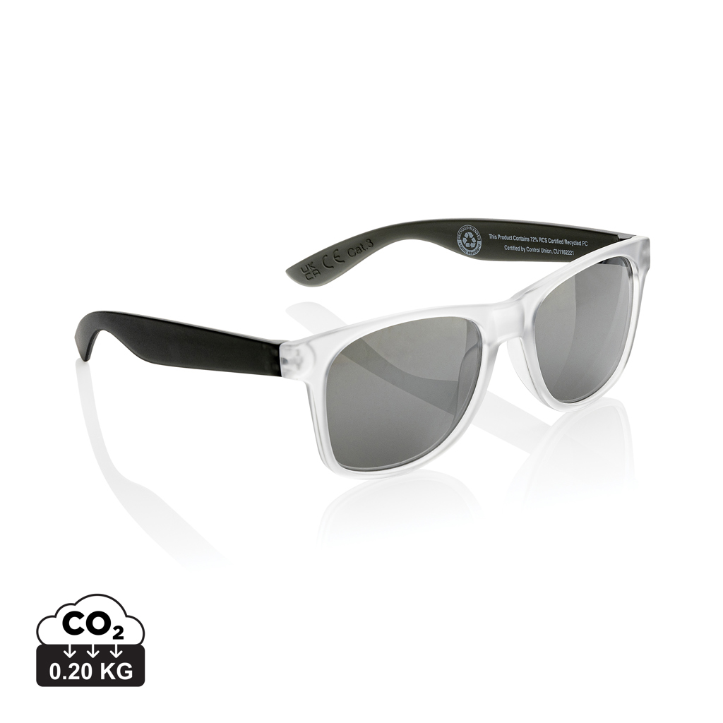 Gleam Sonnenbrille aus RCS rec. PC mit verspiegelten Gläsern, schwarz