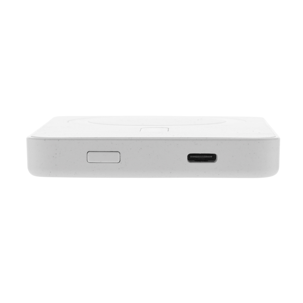 Magnetix 5.000mAh magnetische Powerbank aus RCS recycel. ABS, weiß