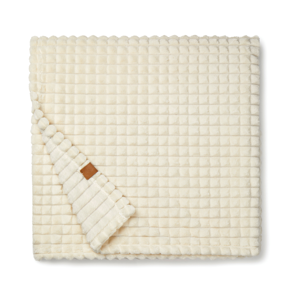 VINGA Branson Decke aus GRS recyceltem PET, beige