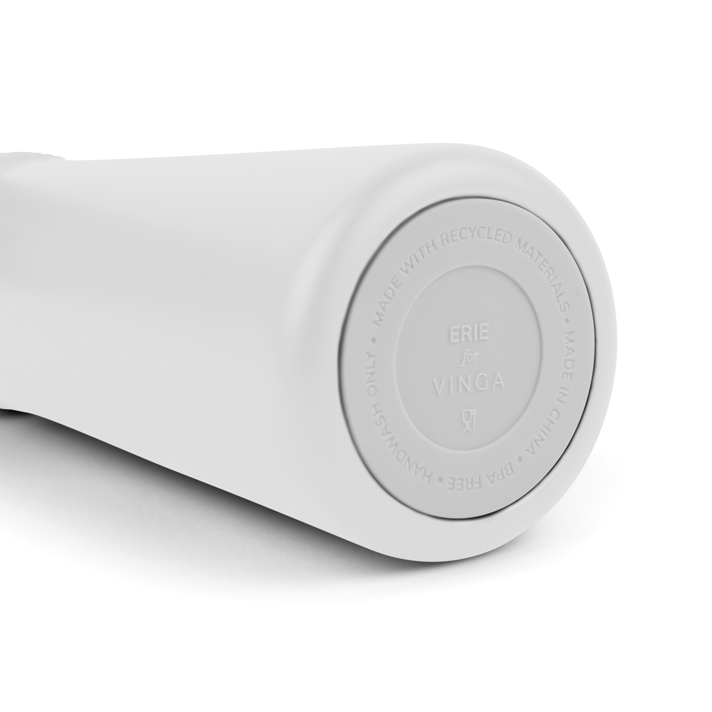 VINGA Erie 450ml Vakuumflasche aus RCS recyceltem Stahl, weiß