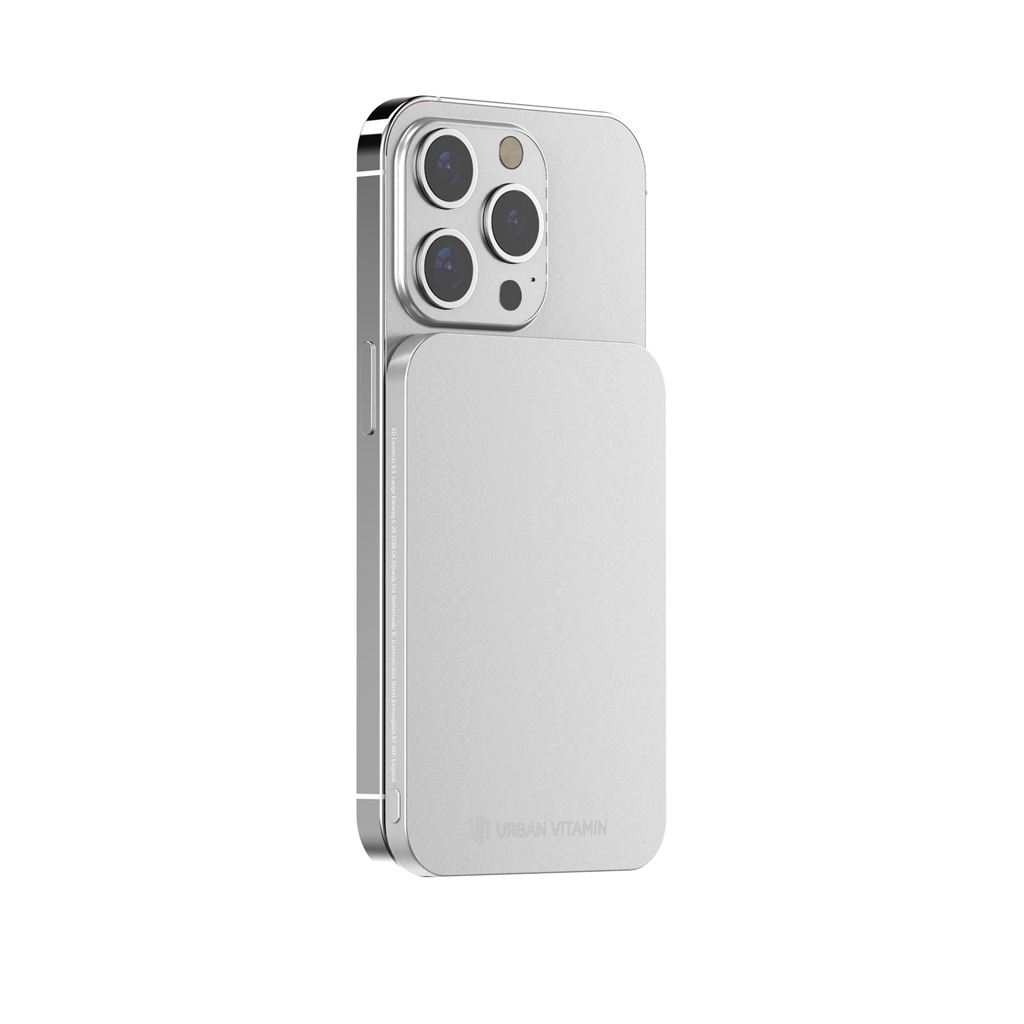 Urban Vitamin Burbank 3000mAh Powerbank aus RCS Plastik/Alu, silber