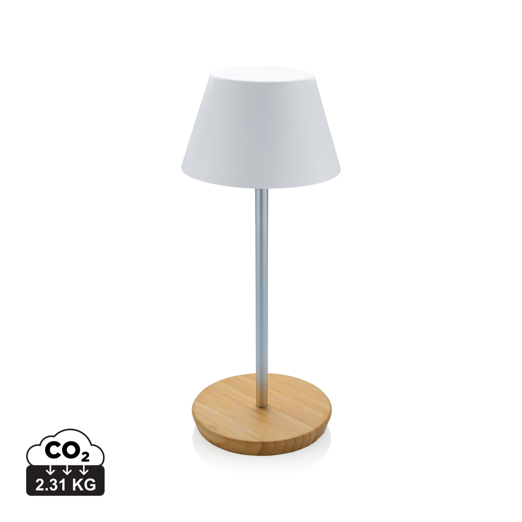 Pure Glow USB-Tischleuchte aus RCS recyceltem Kunststoff, weiß