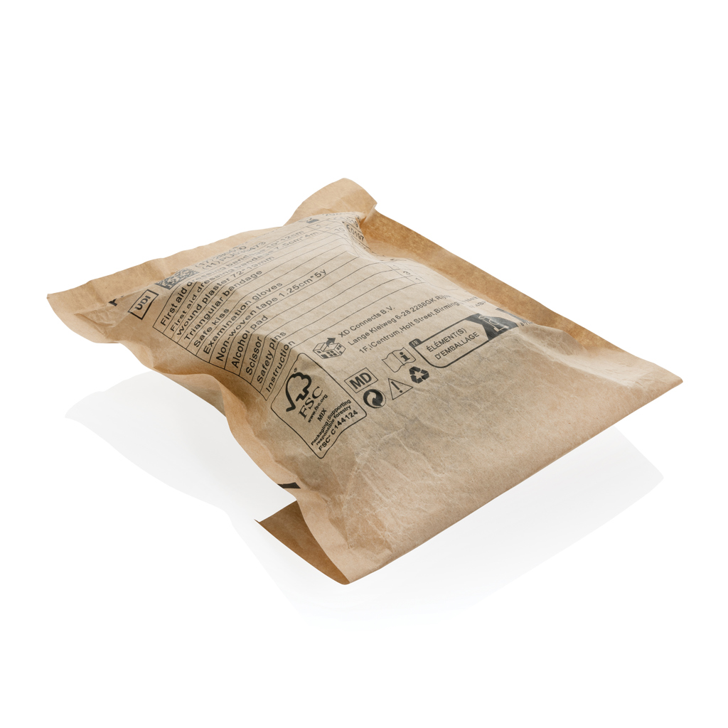 Erste-Hilfe-Set in RCS recycelter Nubuk-PU Tasche, schwarz