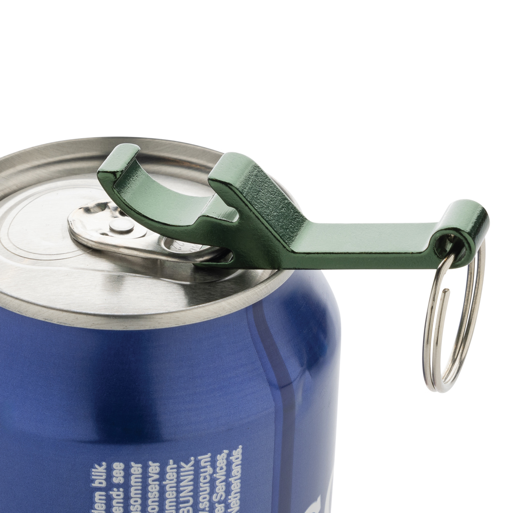 Flaschen- und Dosenöffner aus RCS recyceltem Aluminium, grün