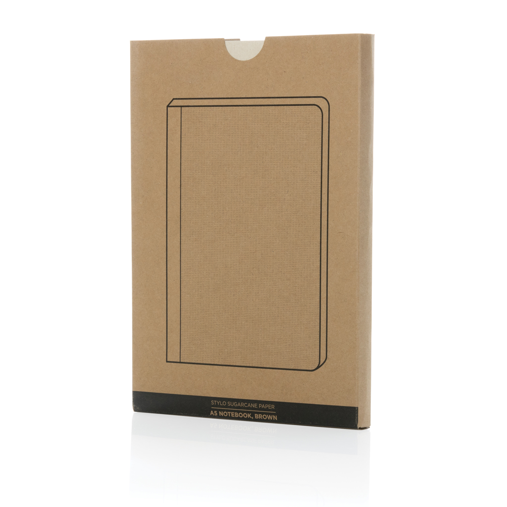 Stylo Bonsucro zertifiziertes Zuckerrohrpapier Notizbuch A5, braun