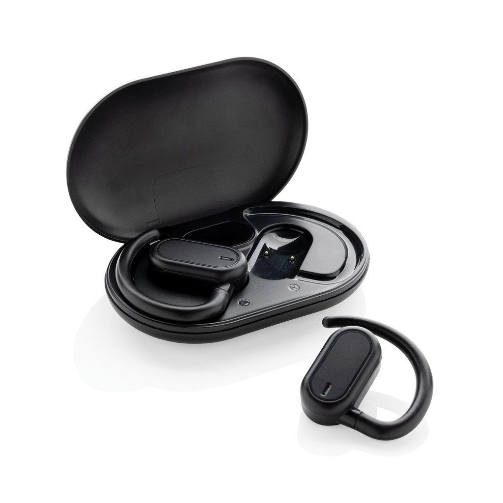 Fitsound TWS-Ohrhörer aus RCS recyceltem Kunststoff, schwarz