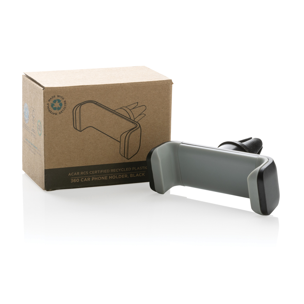 Acar 360° Auto-Handyhalterung aus RCS recyceltem Kunststoff, schwarz