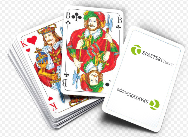 Spielkarten im Klarsichtetui