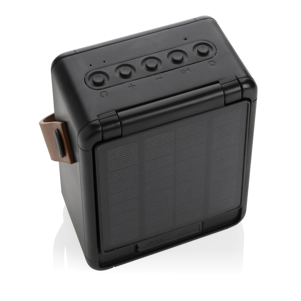 Skywave 12W Solar-Lautsprecher aus RCS recyceltem Kunststoff, schwarz