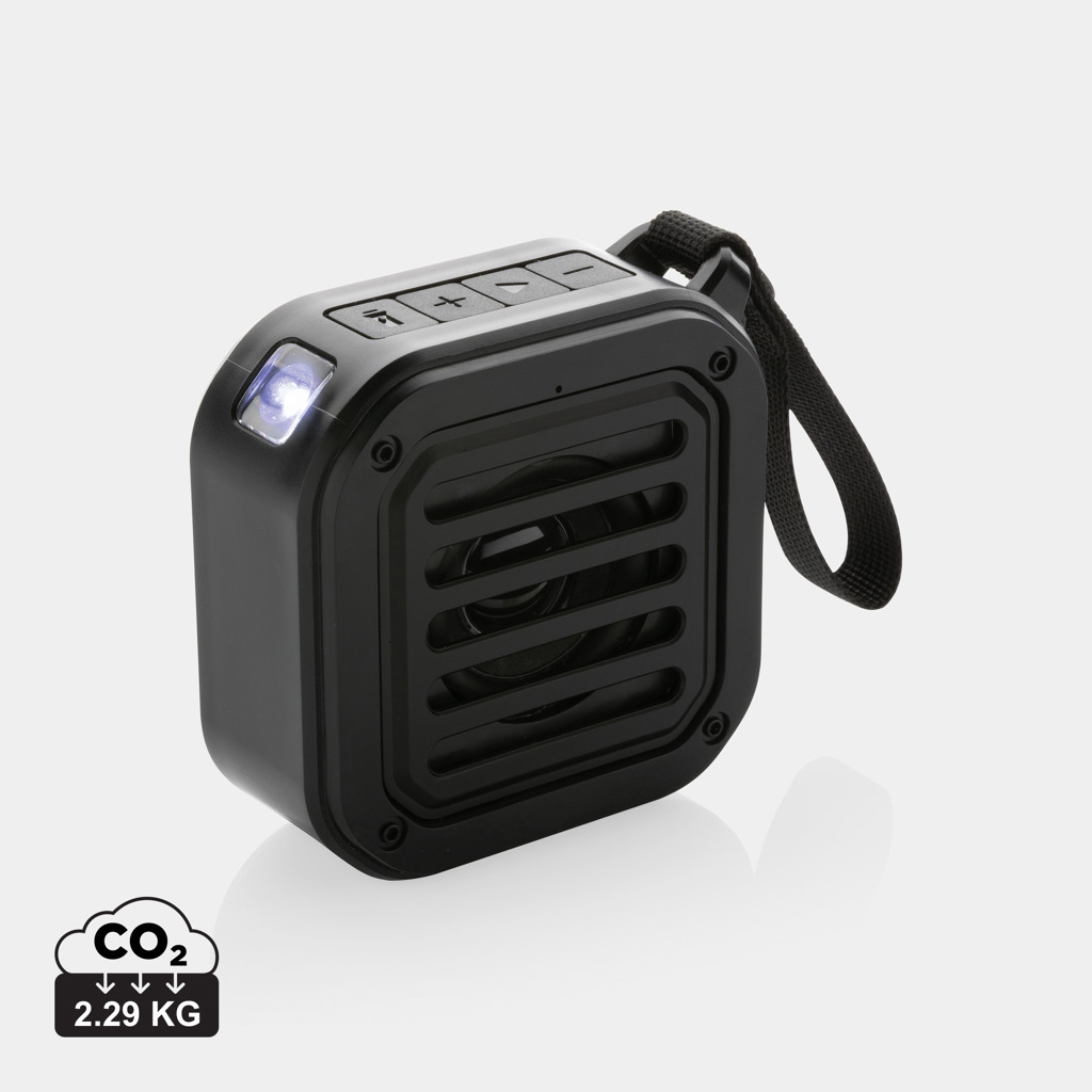 3W kabelloser Sunwave Solar-Lautsprecher aus RCS Kunststoff, schwarz