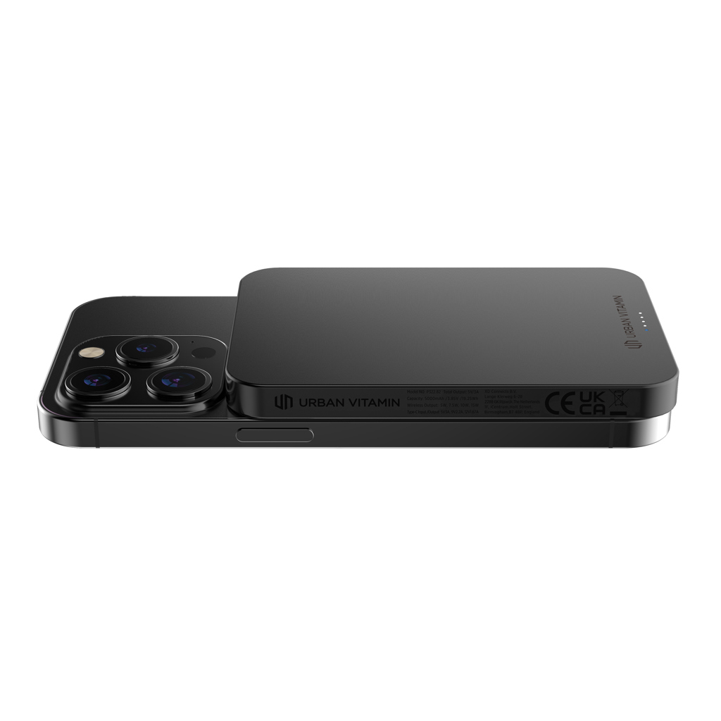 Urban Vitamin Richmond 5000mAh Powerbank aus RCS Plastik/Alu, schwarz