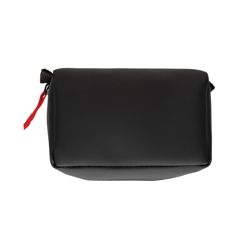 Kleines Erste-Hilfe-Set in RCS recycelter Nubuk-PU Tasche, schwarz