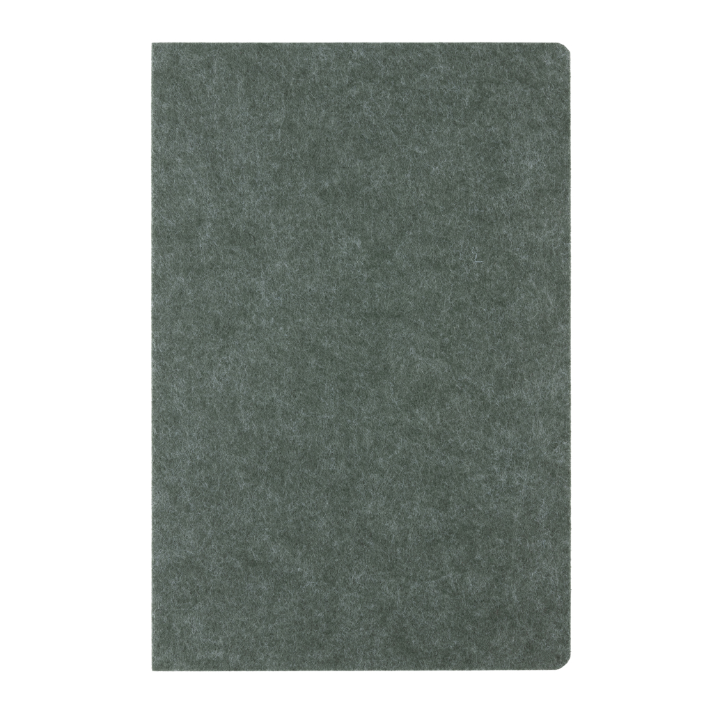 Phrase GRS-zertifiziertes A5-Notizbuch aus recyceltem Filz, grün