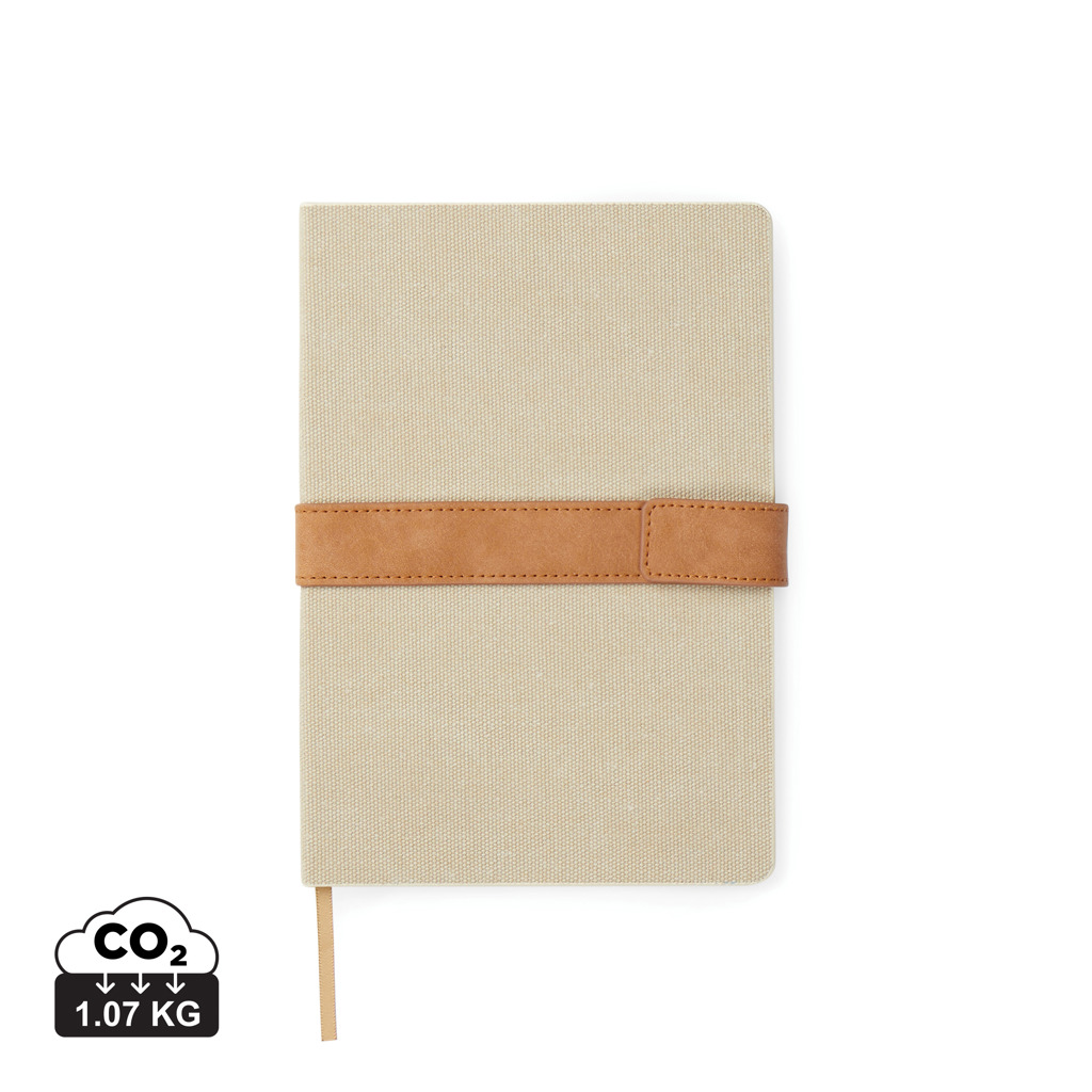VINGA Bosler Notizbuch aus RCS recyceltem Papier, beige
