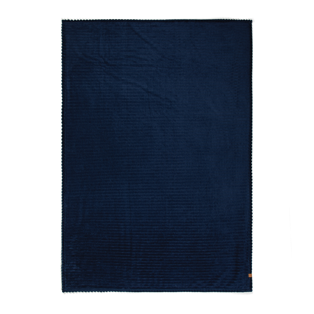 VINGA Branson Decke aus GRS recyceltem PET, navy blau