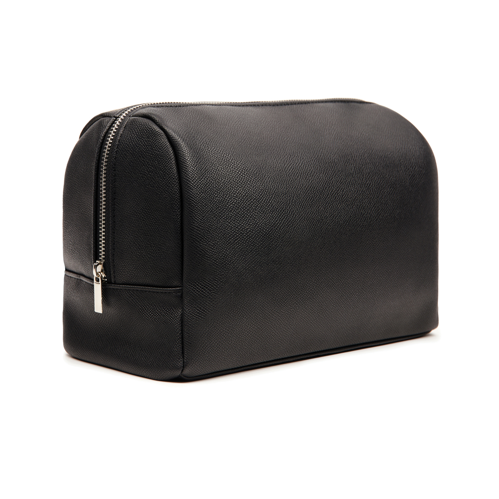 VINGA Bermond Kulturtasche aus RCS recyceltem PU, schwarz