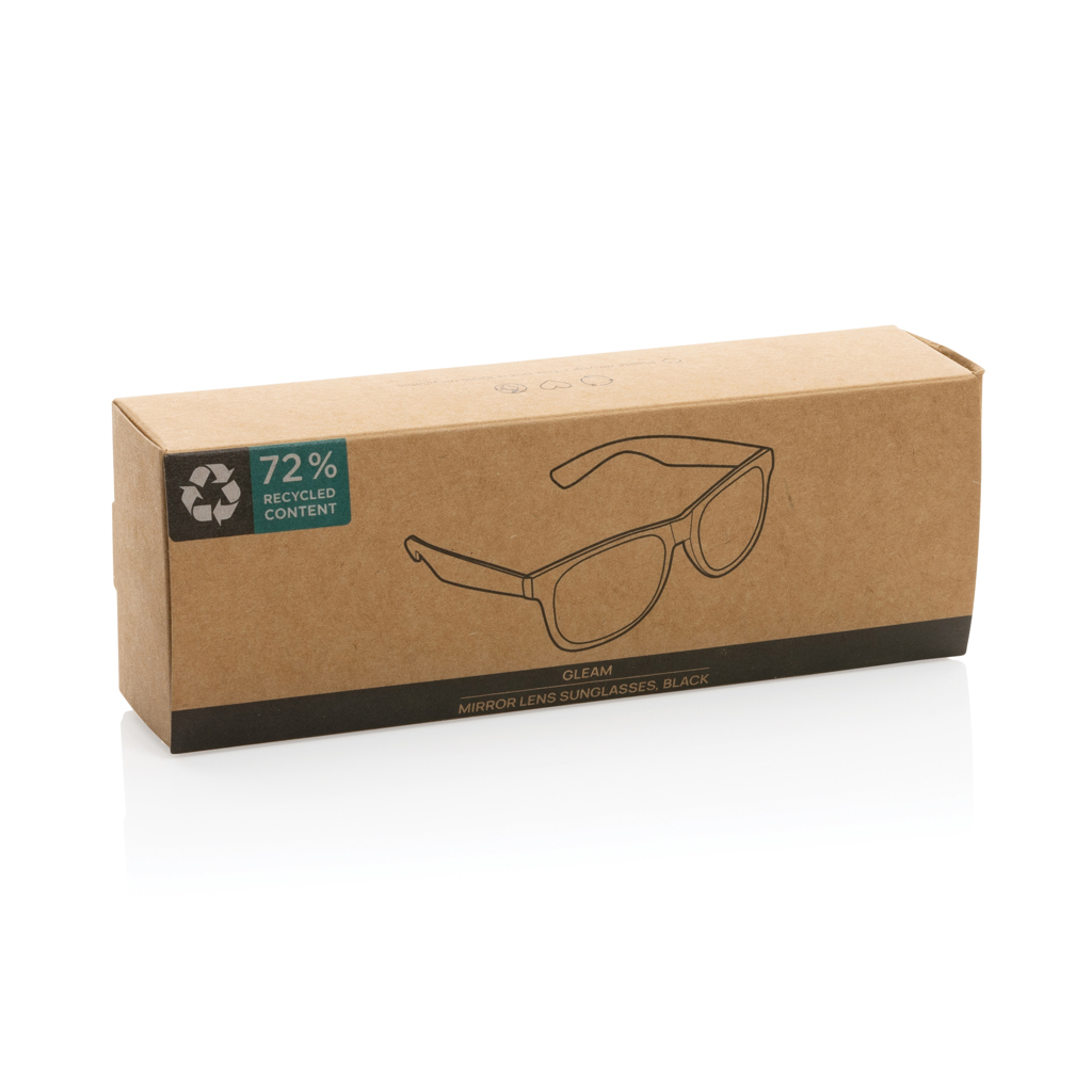 Gleam Sonnenbrille aus RCS rec. PC mit verspiegelten Gläsern, schwarz